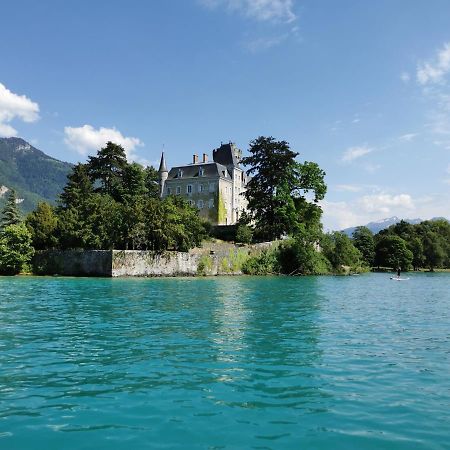 la baie des voiles ,vue lac d'Annecy ,plage privée Duingt Exterior foto