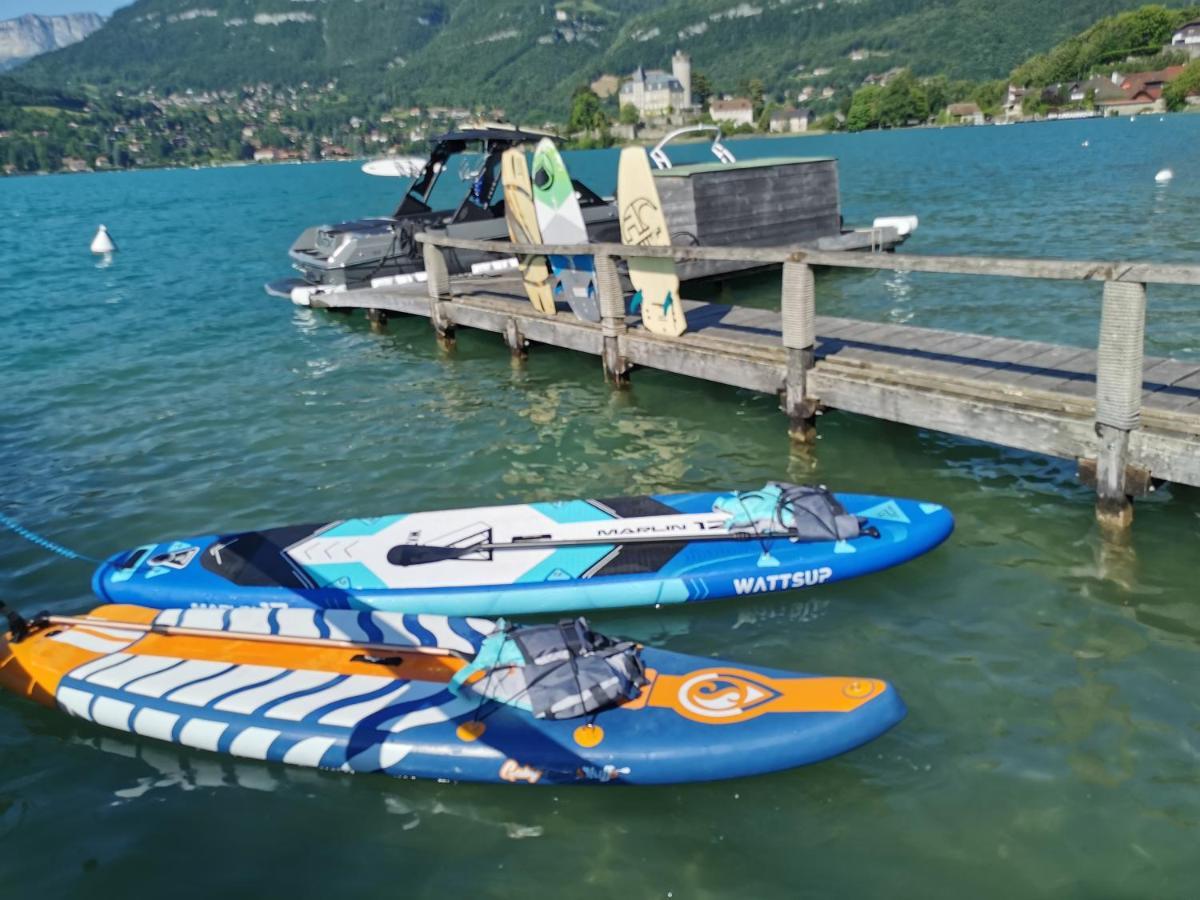 la baie des voiles ,vue lac d'Annecy ,plage privée Duingt Exterior foto