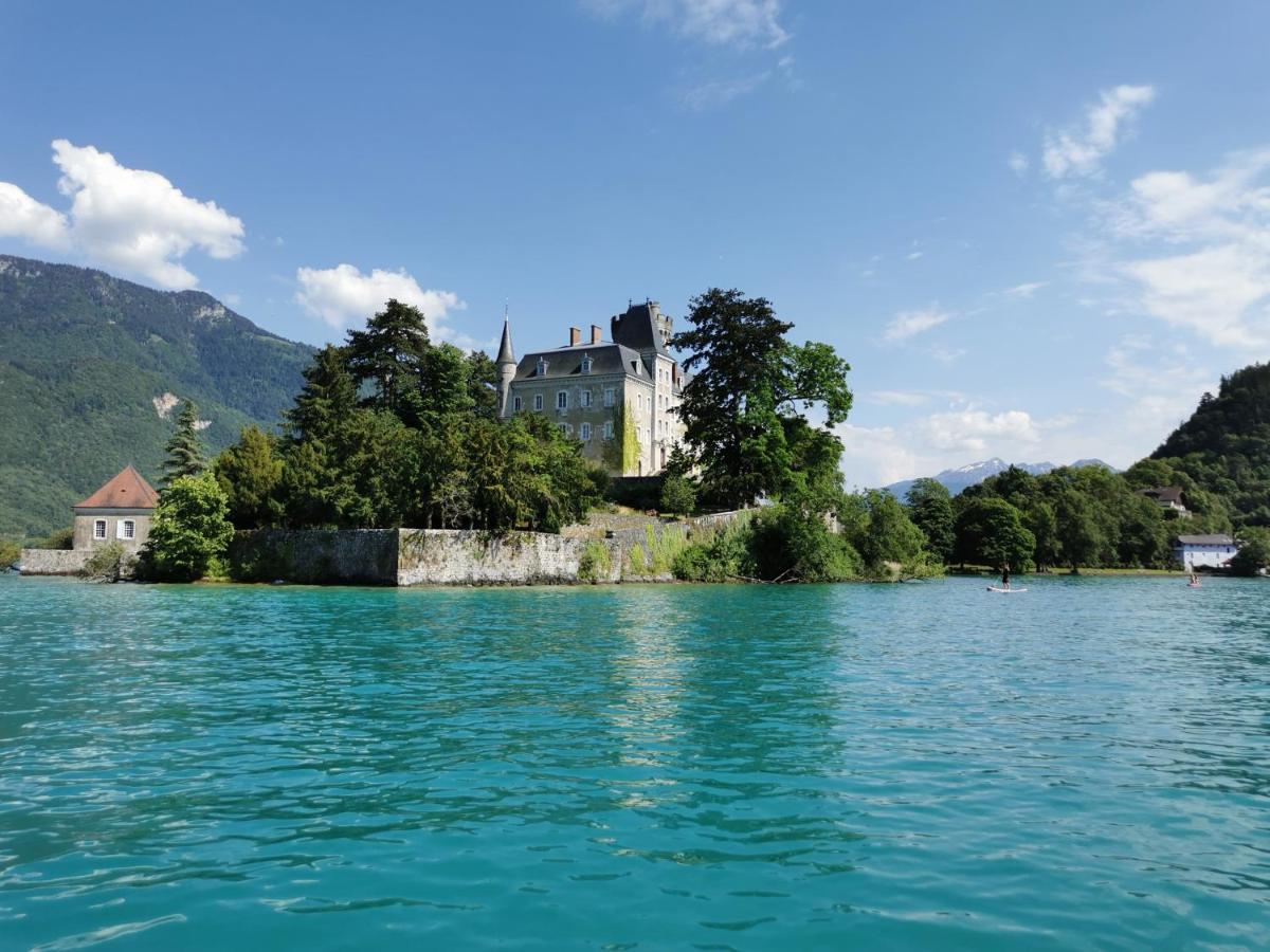 la baie des voiles ,vue lac d'Annecy ,plage privée Duingt Exterior foto