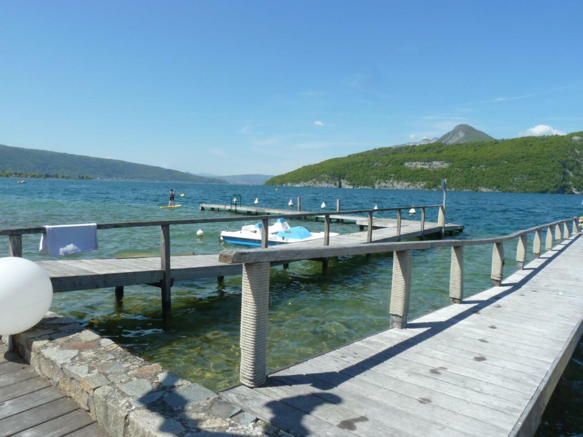la baie des voiles ,vue lac d'Annecy ,plage privée Duingt Exterior foto