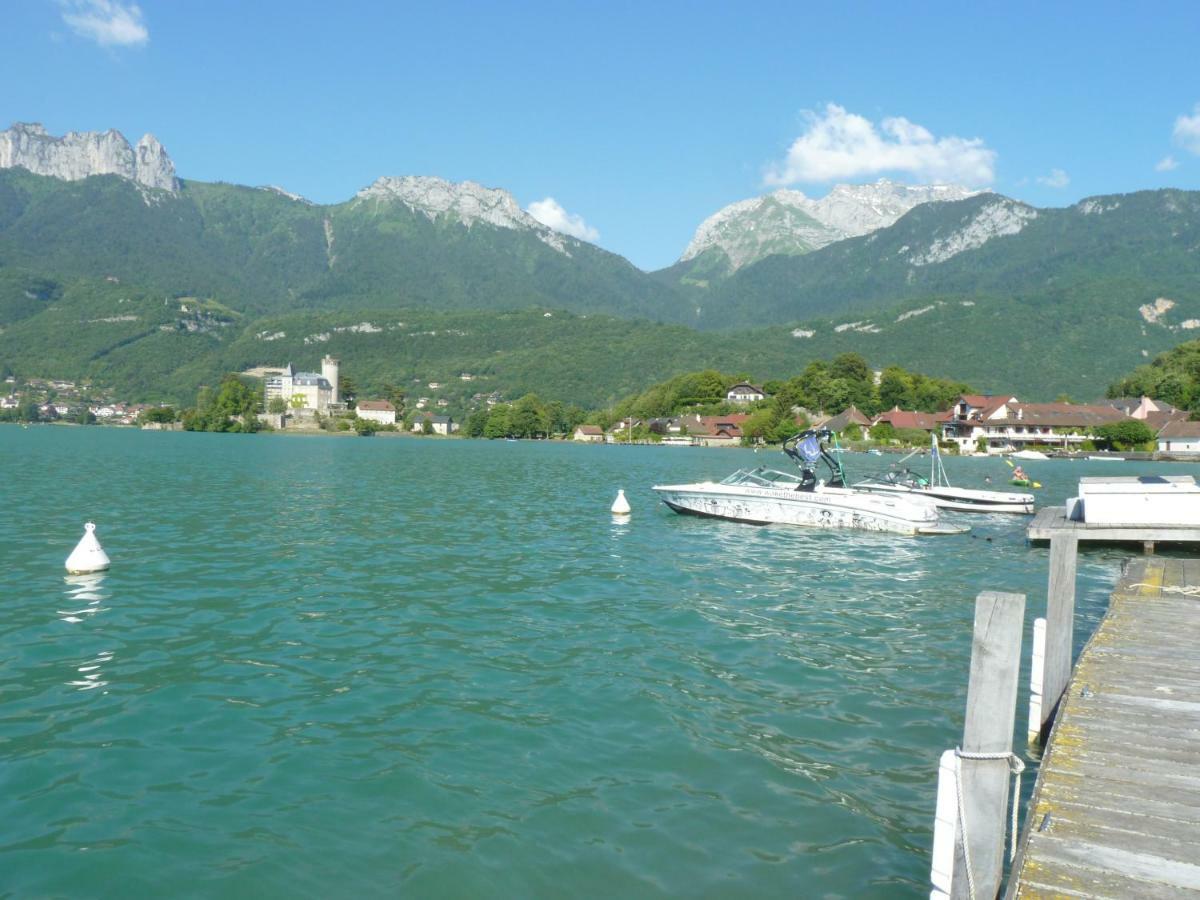 la baie des voiles ,vue lac d'Annecy ,plage privée Duingt Exterior foto