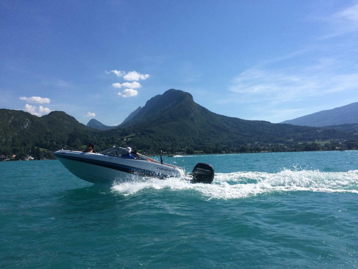 la baie des voiles ,vue lac d'Annecy ,plage privée Duingt Exterior foto