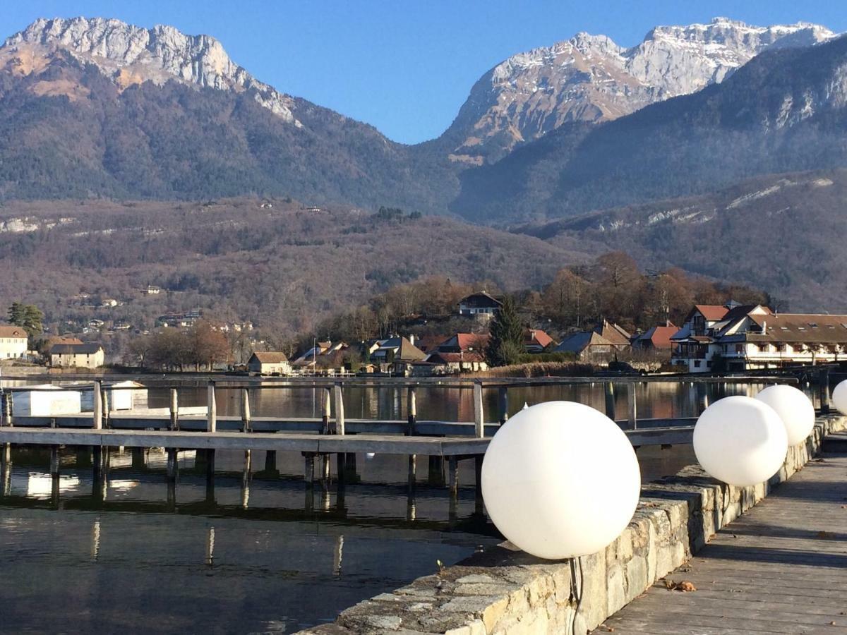 la baie des voiles ,vue lac d'Annecy ,plage privée Duingt Exterior foto