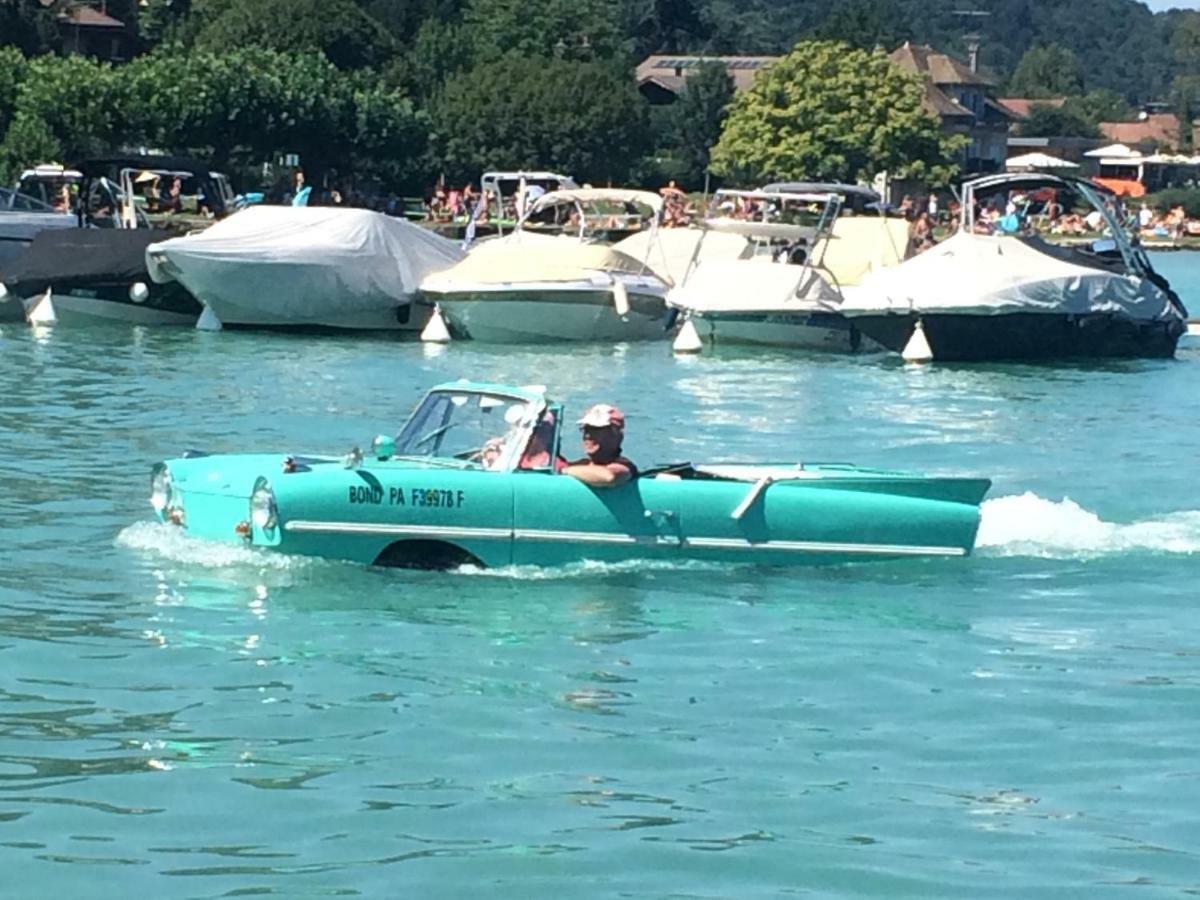 la baie des voiles ,vue lac d'Annecy ,plage privée Duingt Exterior foto