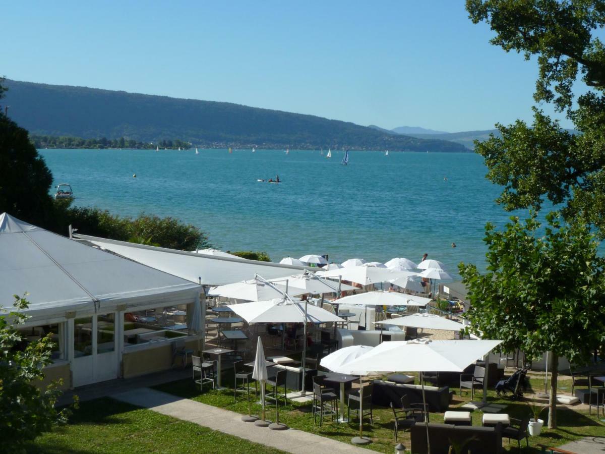 la baie des voiles ,vue lac d'Annecy ,plage privée Duingt Exterior foto